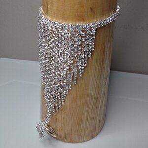 9 Inch Clear Rhinestone Slave Bracelet
